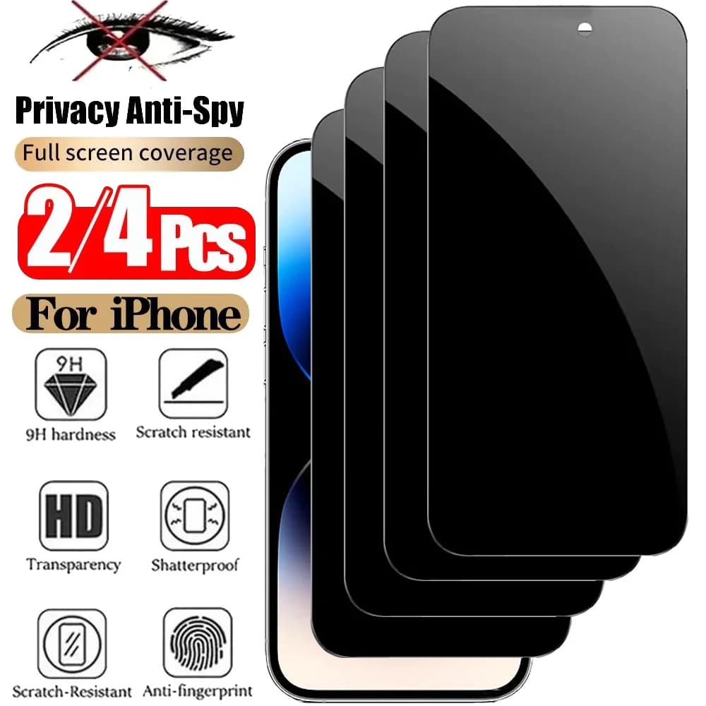 Protecteur d'écran de confidentialité pour iPhone 17 Pro Max verre Anti-espion pour iPhone 16 15 14 