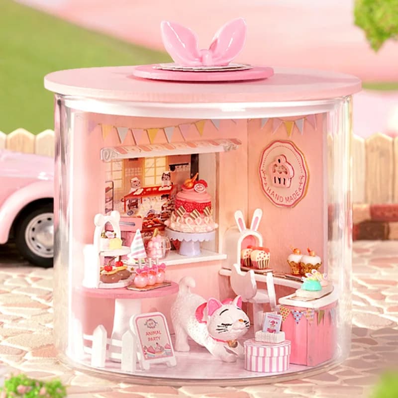 Kit de modèle de bouteille de rêve, Mini maison de poupée à faire soi-même, Puzzle 3D fait à la main