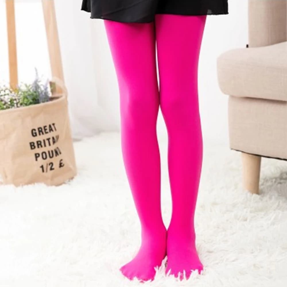 Étudiant enfants bonbons couleur unie collants Ballet danse collants enfants filles velours bas chau