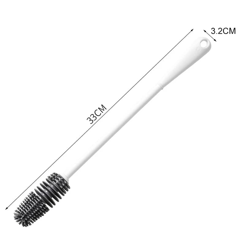 Brosse à biberons, Rotation à 360 degrés, brosses en Silicone à Long manche, outils de nettoyage de 