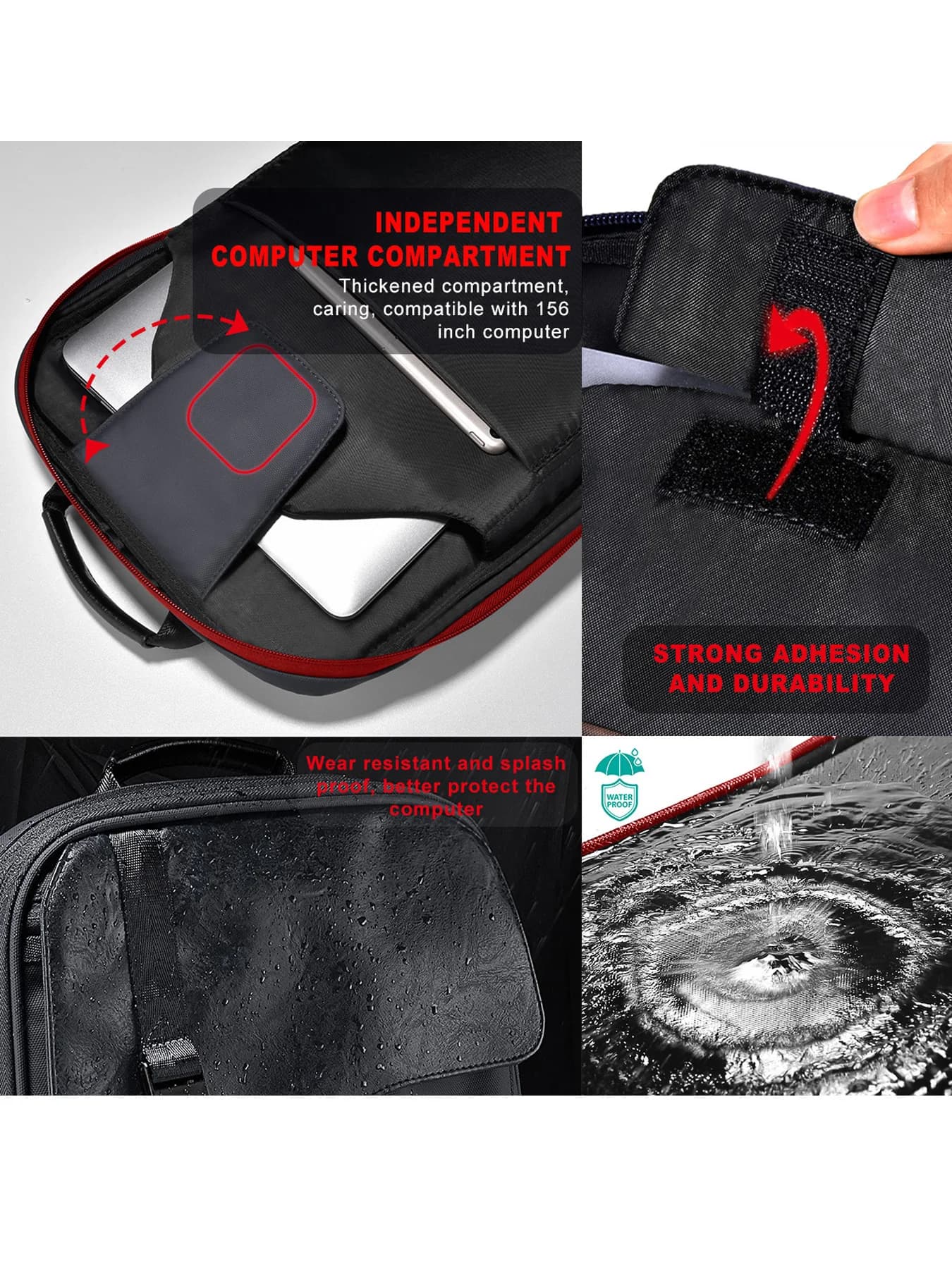 Sac à dos d'affaires mince et extensible pour ordinateur portable, sac à dos de voyage antivol étanc