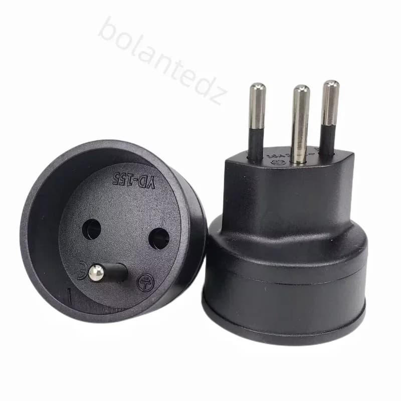 Bouchons européens France vers suisse, adaptateur de voyage, prise 3 broches 10A 250V, prise d'alime