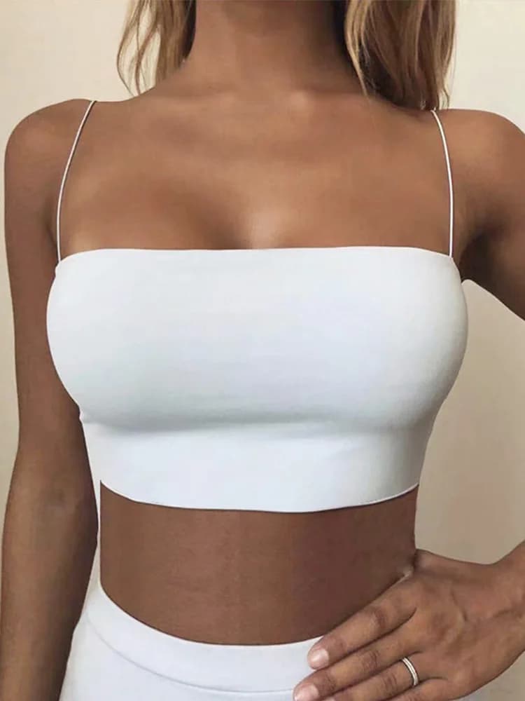 Nouveau débardeur court sexy en coton élastique pour femme, collection été 2026