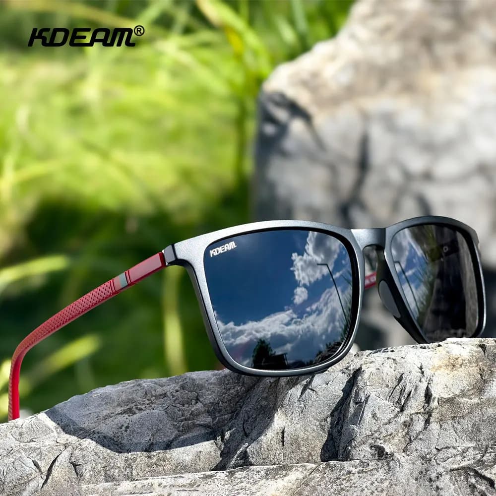 KDEAM 6.18 pouces largeur de monture Extra grande taille lunettes de soleil polarisées pour hommes f