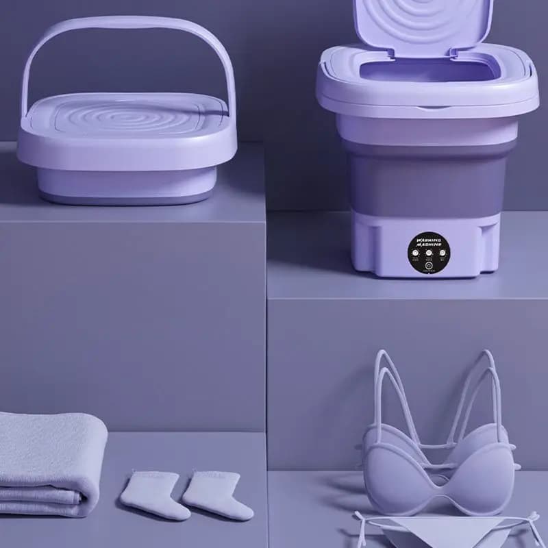 Machine à laver pliable 8L, chaussettes portables, sous-vêtements, culottes, Machine à laver domesti