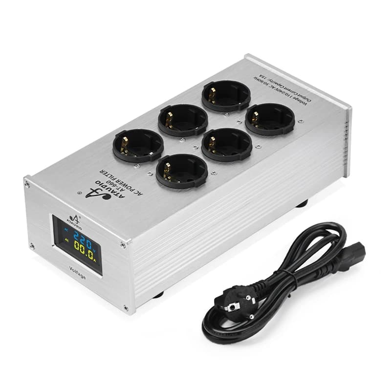 Filtre d'alimentation Hifi EU haut de gamme pour prise EU standard, supporter ficateur audio sans br