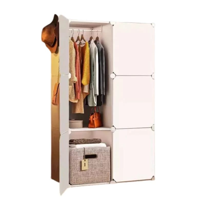 Armoire moderne mis ensemble, armoire Simple en plastique, Design de garde-robe modulaire bon marché
