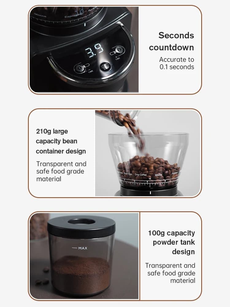 HiBREW moulin à café électrique automatique avec 31 vitesses pour expresso café américain verser sur