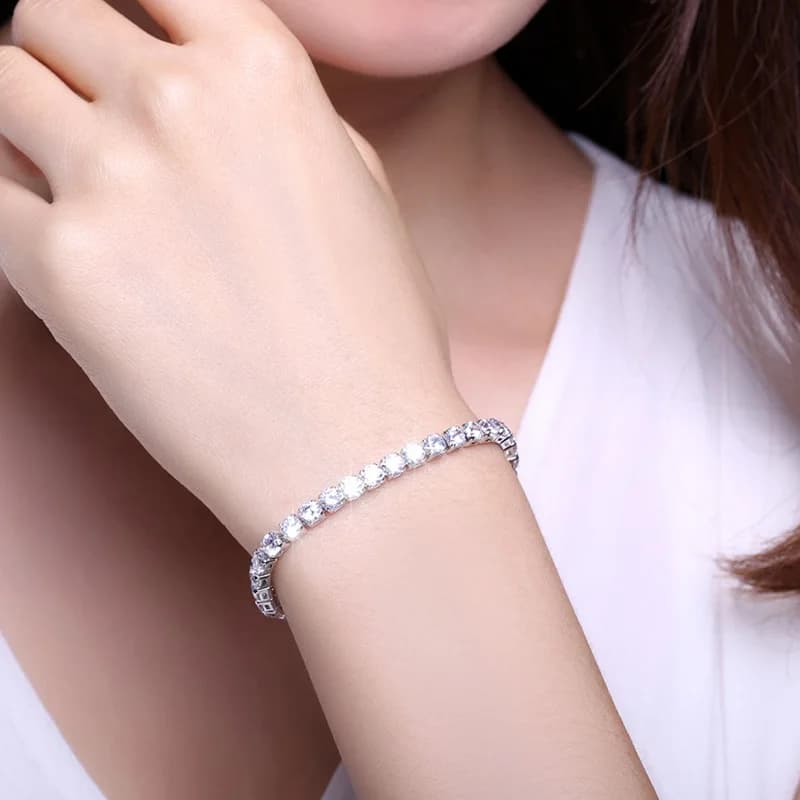 Bracelet de Tennis en Zircon Micro-incrusté de 4mm pour femmes, nouveaux hommes, accessoires de bijo