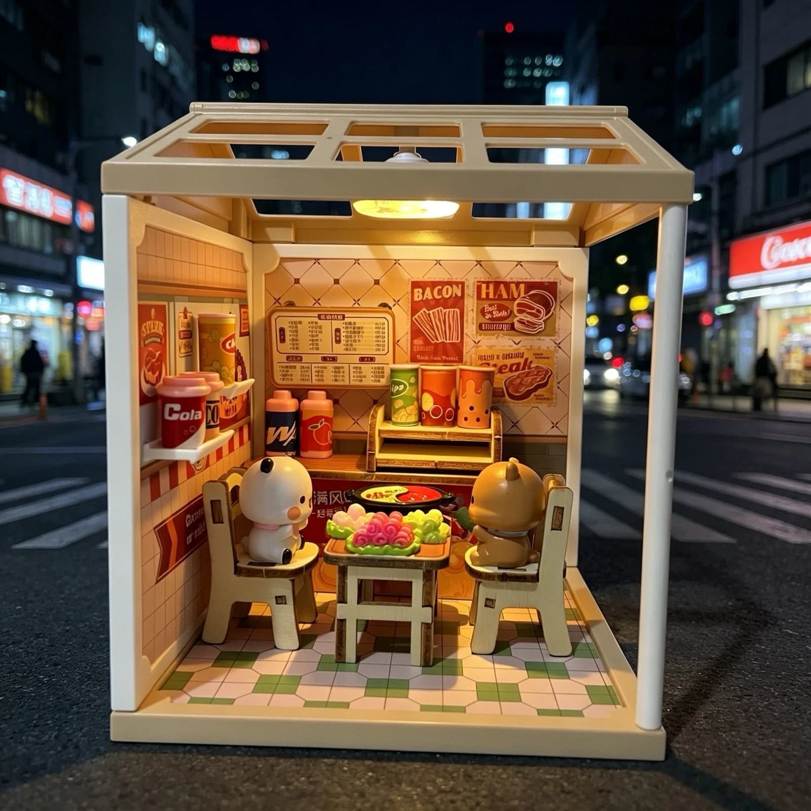 Kit de figurines Bubu et Dudu, maison Hotpot, micro-scène mignonne et féminine, décoration de bureau