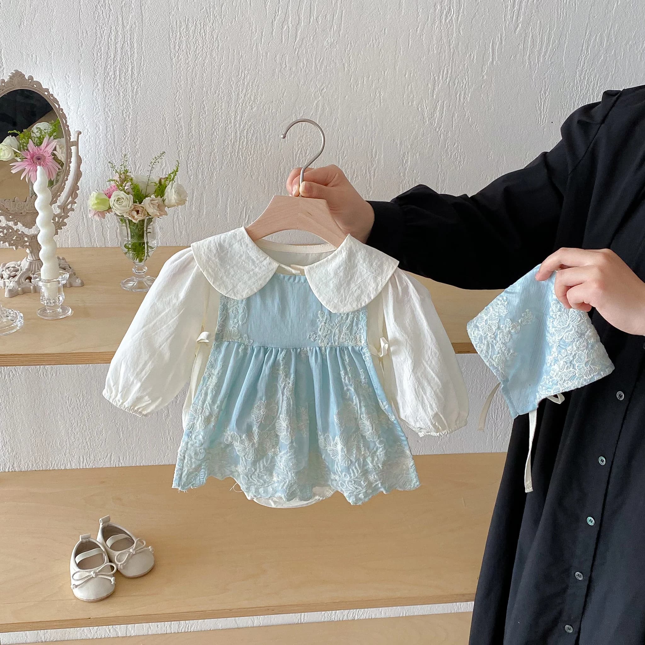 Collection automne 2025 : costume une pièce pour bébé, costume plat élégant pour bébé fille, ensembl