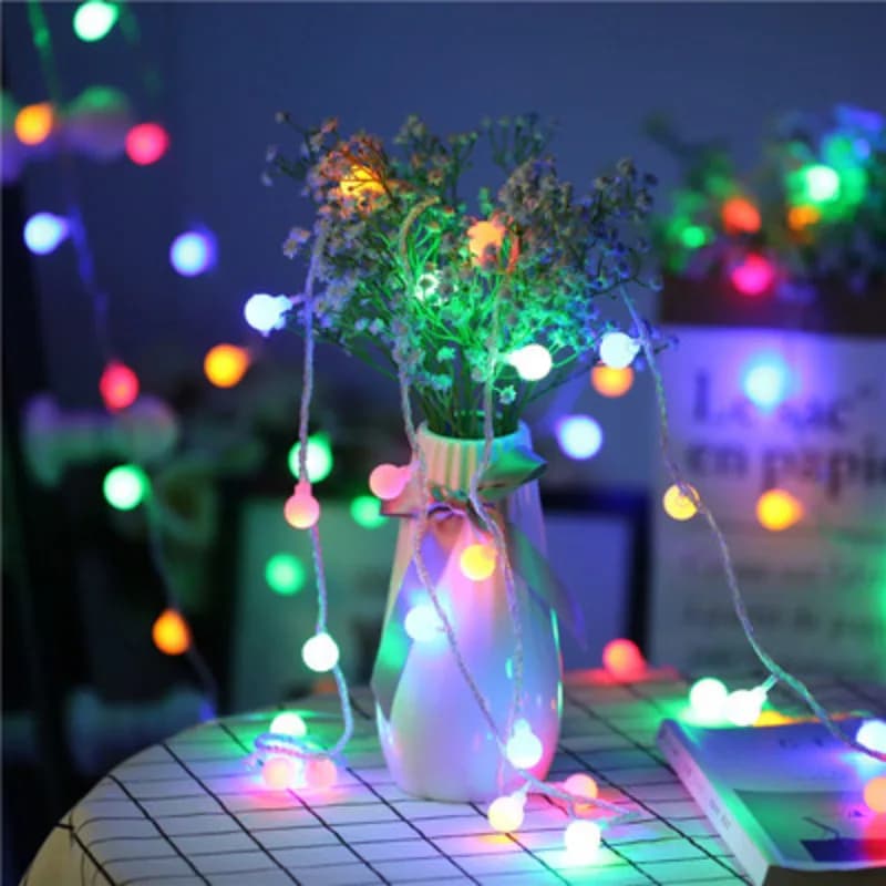 Guirlande lumineuse Globe féerique à petites boules de 10M, fonctionne avec USB/à piles, pour jardin