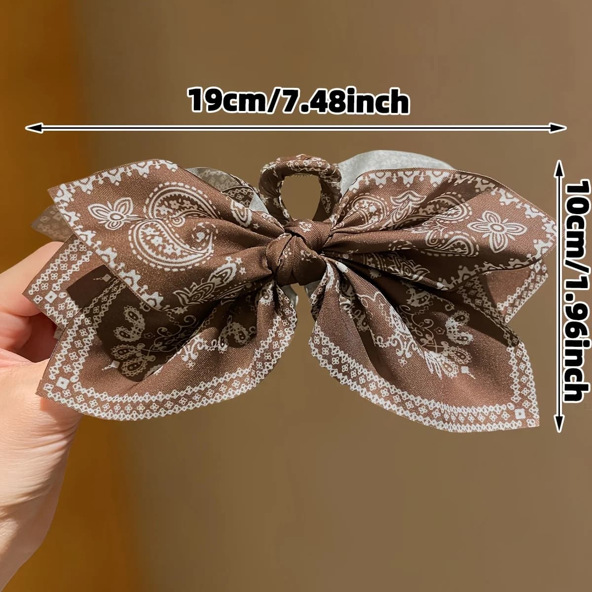 1 pièces Style femme, pince à cheveux avec nœud en fleur de cajou marron, pince à cheveux haut de ga