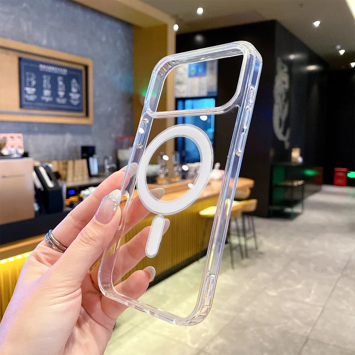 Coque transparente originale Magsafe pour Apple iPhone 17 Air 16 16E 15 14 13 12 Mini 11 Pro Max Plu