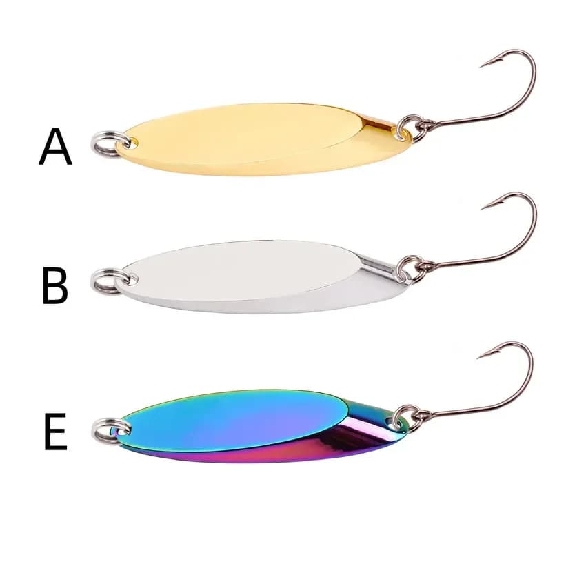 1PC 3g-28g pêche cuillère en métal leurre appâts durs appâts de basse argent or cuillère leurre de p