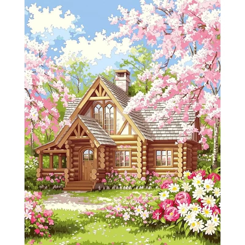 Peinture par numéros pour adultes 40x50cm, peinture de paysage facile, kit de peinture pour débutant