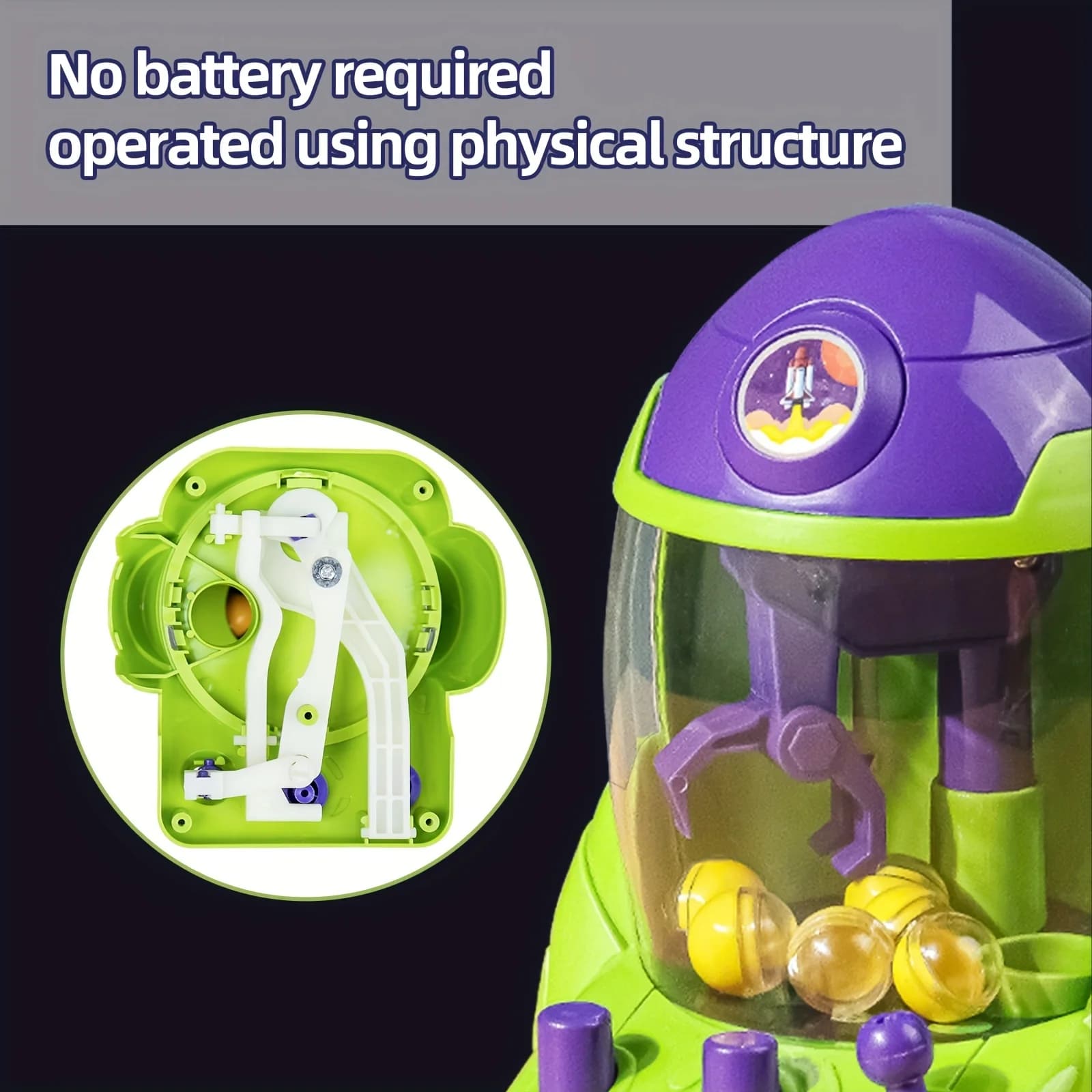 Space Rocket Crawler, Ball Pincer, Egg Twister - Utilisez ce jouet comme cadeau d'Halloween/noël pou