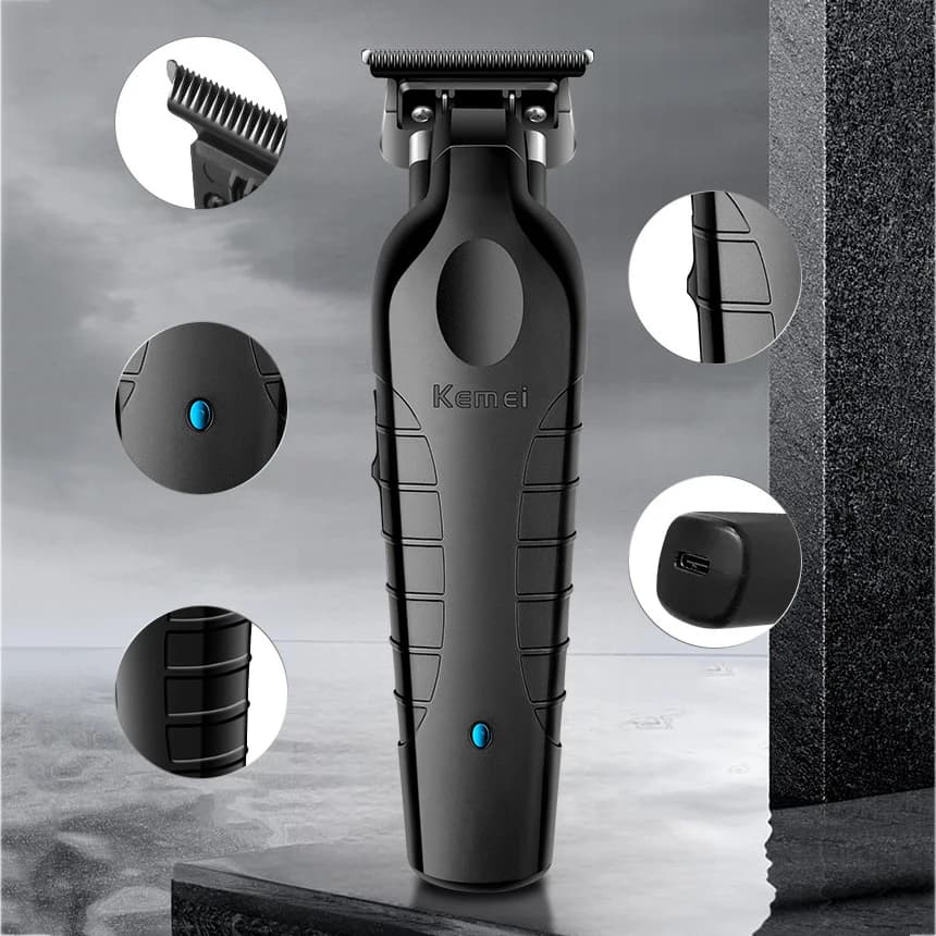 KM-2299 tondeuse à cheveux Kemei professionnel électrique USB Rechargeable tondeuse de barbier tonde