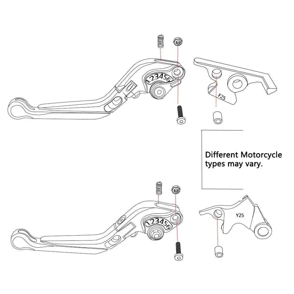 Leviers de frein et d'embrayage extensibles et réglables avec poignées de guidon, pour moto YAMAHA B