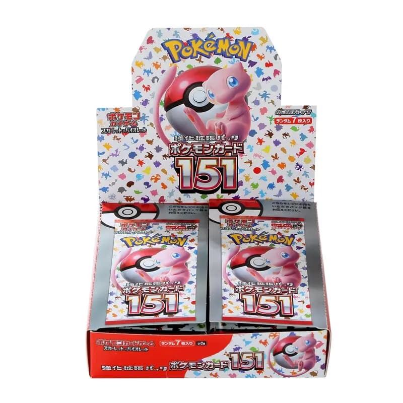 140 pièces/boîte Anime Pokemon japon Version TCG Violet écarlate 151 classiques Expansion Booster bo