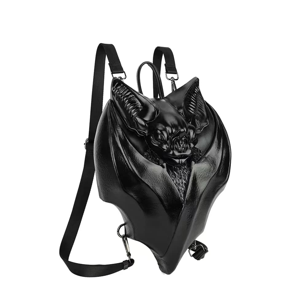 Sac à dos gothique noir en forme de chauve-souris pour fille, sac à main d'halloween, sacs de haute 