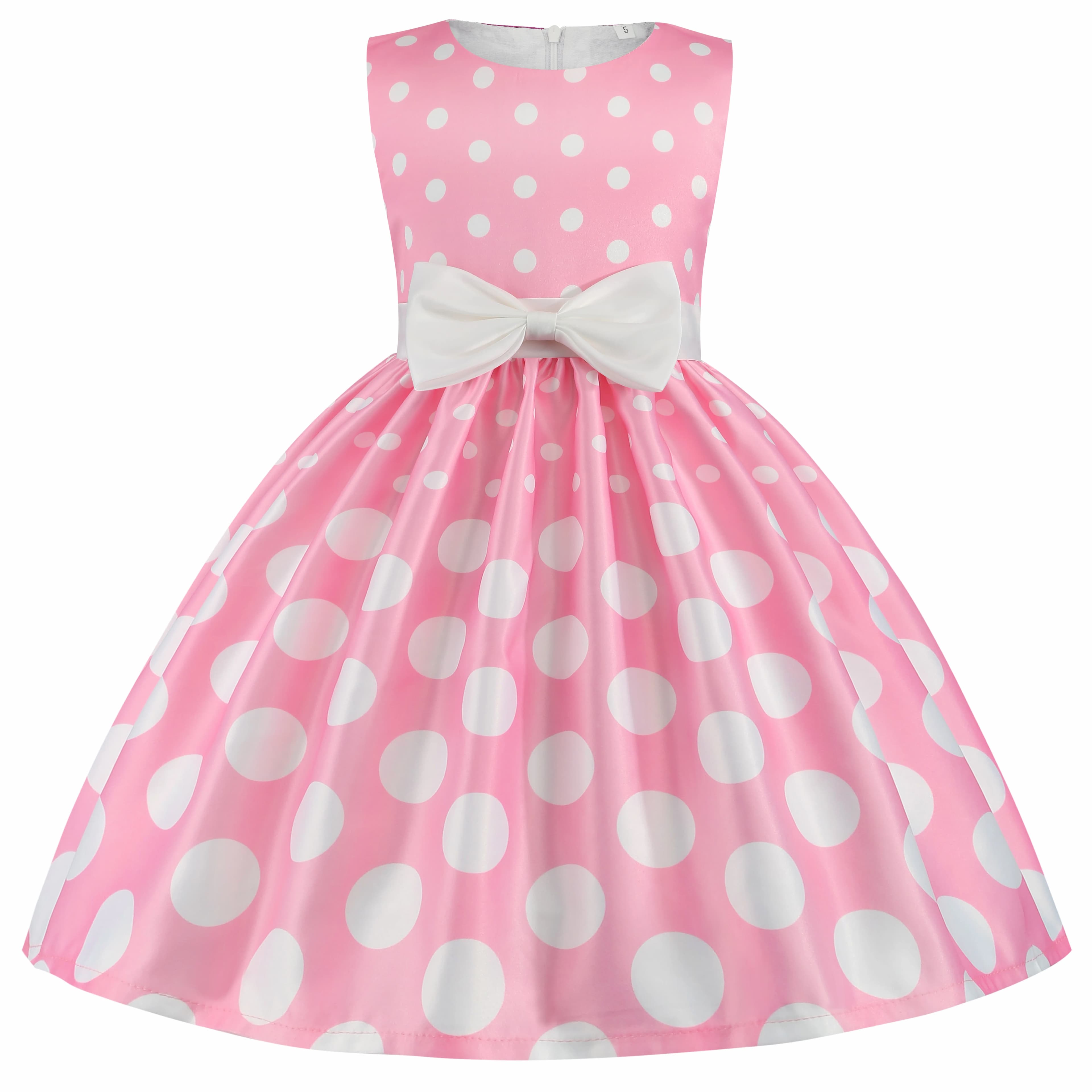 Nouvelle Robe pour Filles 2026 – Robe sans Manches en Tulle avec Pompons, Robe de Princesse en Dente