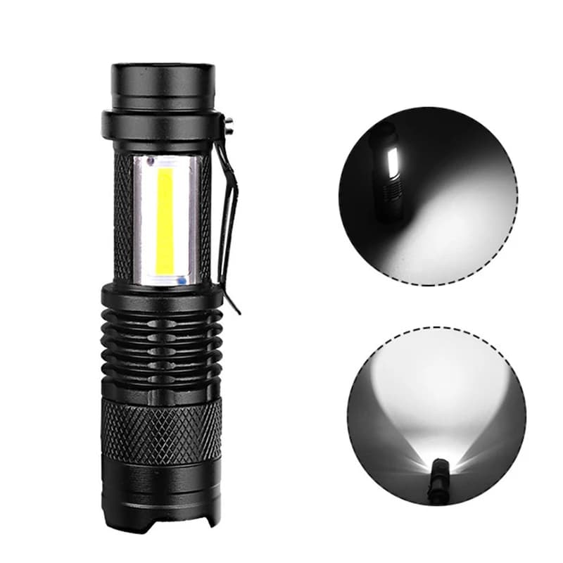Batterie intégrée XP-G Q5 LED Zoom Focus Mini lampe de poche LED lampe torche lanterne réglable Penl