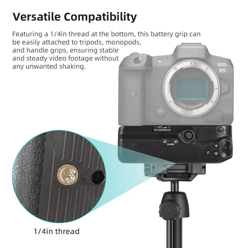 Support de poignée de batterie Vertical BG-R10 avec double emplacements de batterie pour Canon EOS R