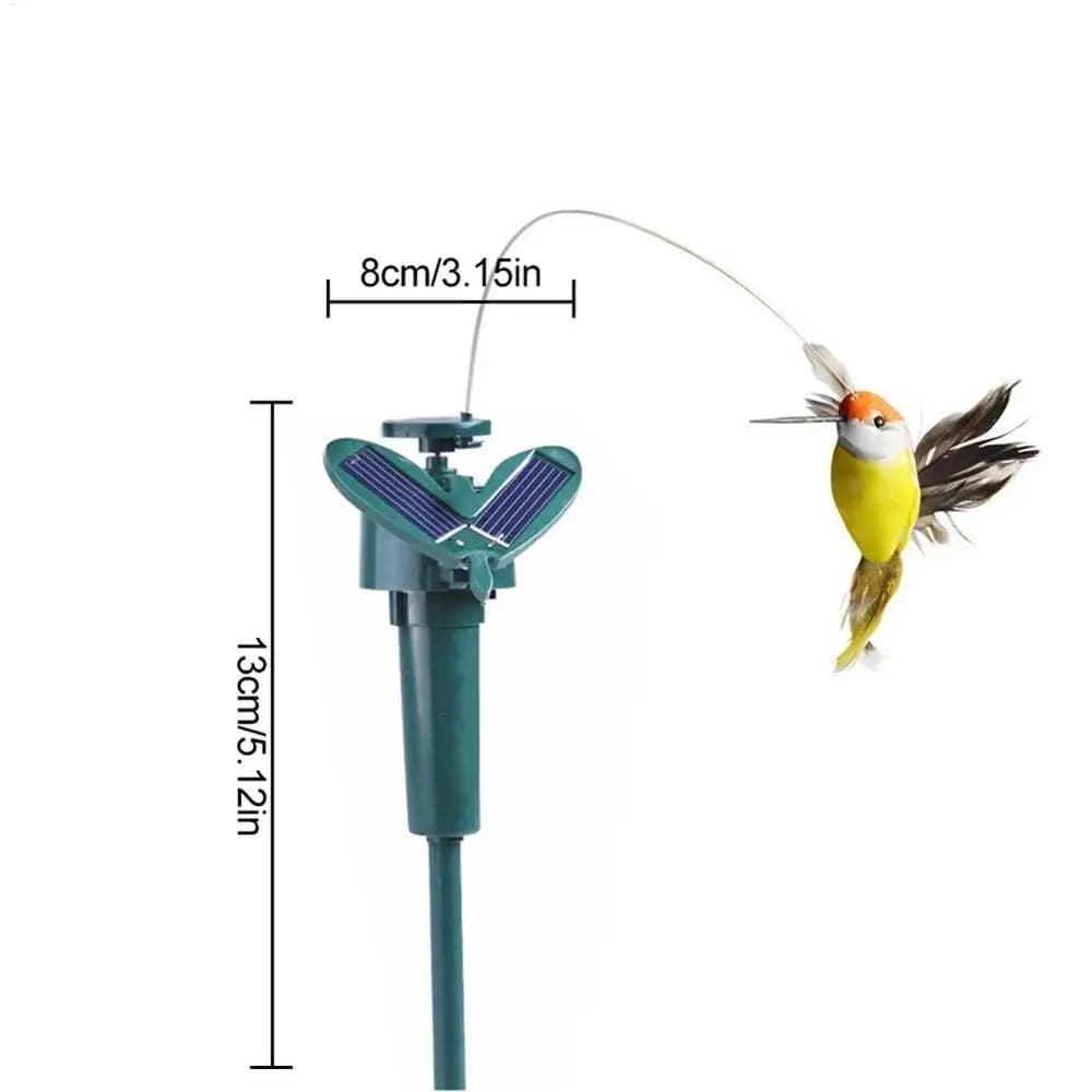 Simulation solaire de jardin, 1 pièce, colibri volant automatique, plume artificielle créative, déco