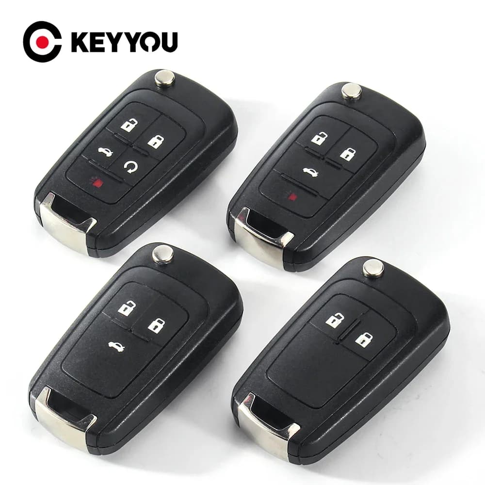 KEYYOU – coque de clé télécommande pliante, 10 pièces, pour Chevrolet Cruze Epica Lova Camaro Impala