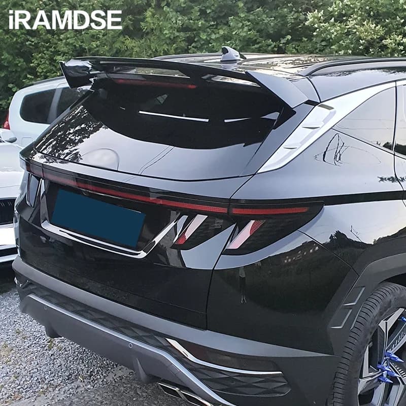 Becquet de peinture carbone pour Hyundai Tucson 2021 2022 2023, noir brillant, Type aile de pare-bri