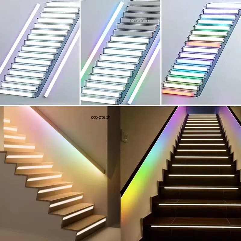 ES32 escaliers contrôleur de lumière LED capteur PIR 32CH couleur unique 2CH RGB Pixel SPI LED bande