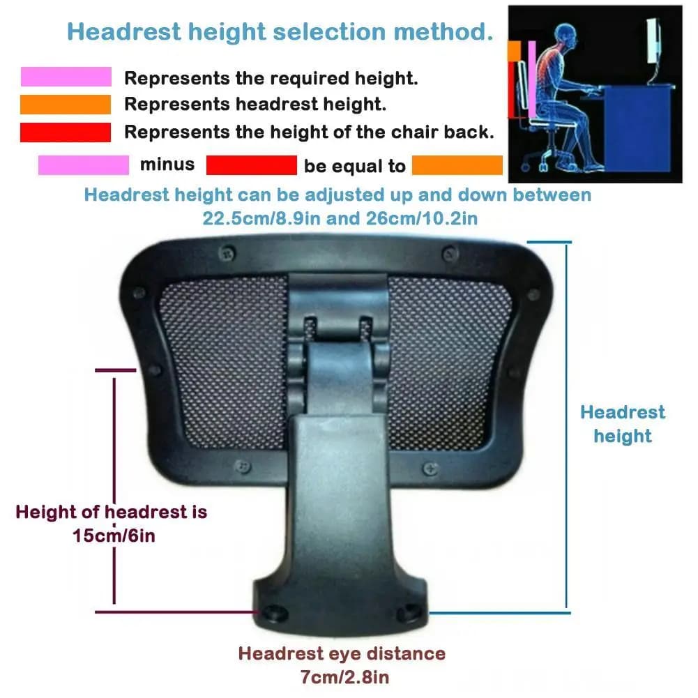 Oreiller de repos de sauna réglable pour chaise d'ordinateur, protection du cou de bureau, accessoir