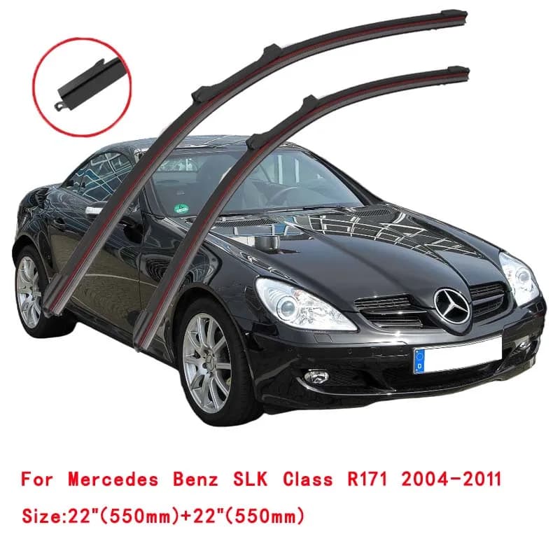 Brosses de voiture Double en caoutchouc, essuie-glace pour Mercedes Benz classe SLK R170 R171 R172 2
