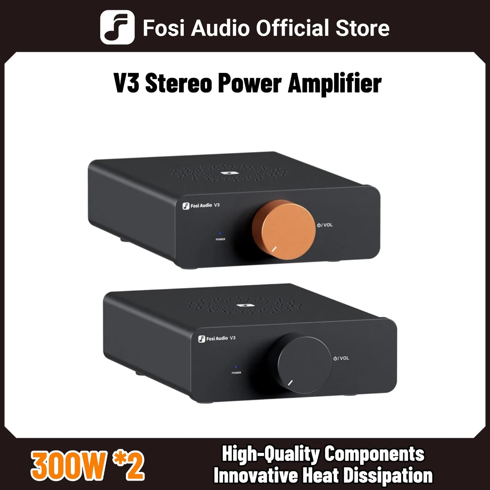 Fosi Audio V3 amplificateur de puissance stéréo 300W * 2 TPA3255 classe D Mini amplificateur Audio 2