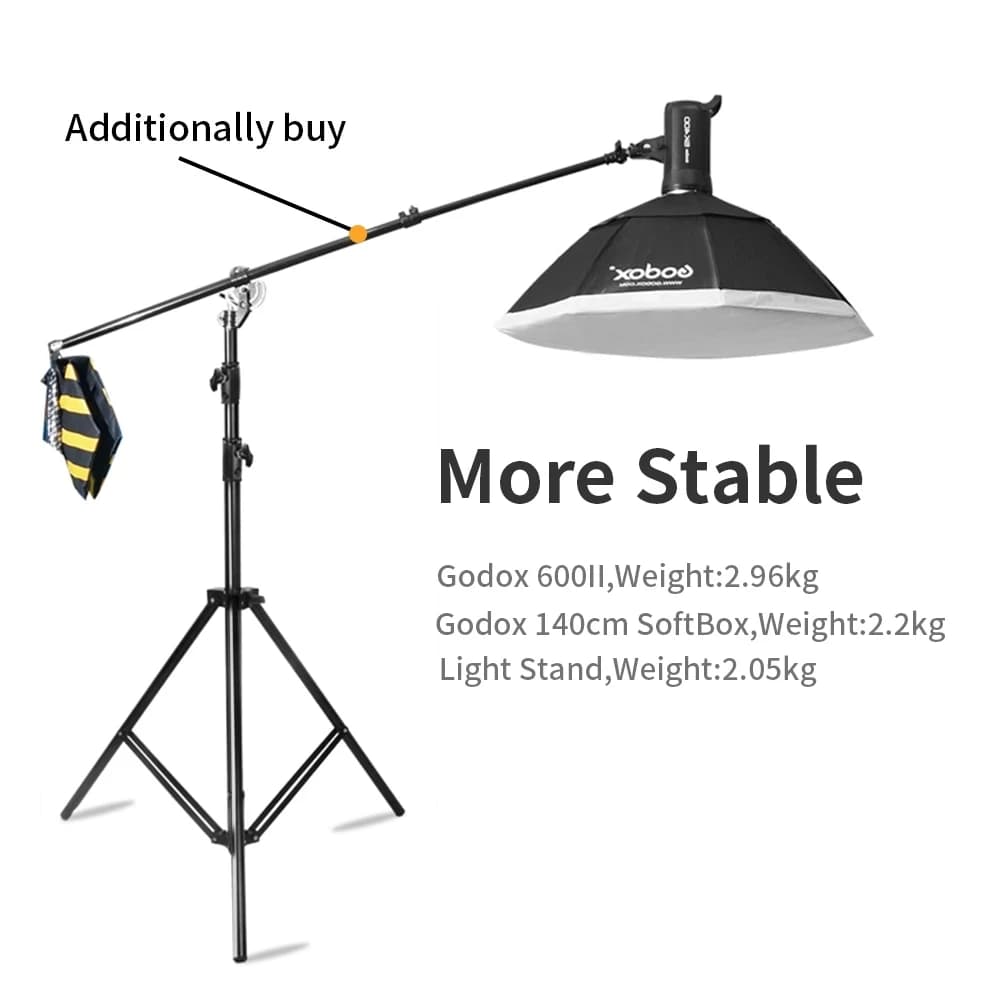 SOONPHO 280 cm support de lumière robuste avec 1/4 vis pour Studio Photo Flash diffuseur trépieds an