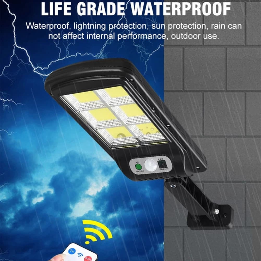 7000 Lumens Super lumineux lampadaire solaire jardin sécurité extérieure LED COB chemin lumière étan