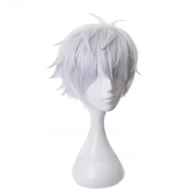 Gojo Satoru Cosplay perruque Anime Jujutsu Kaisen Cosplay Gojo court résistant à la chaleur cheveux 