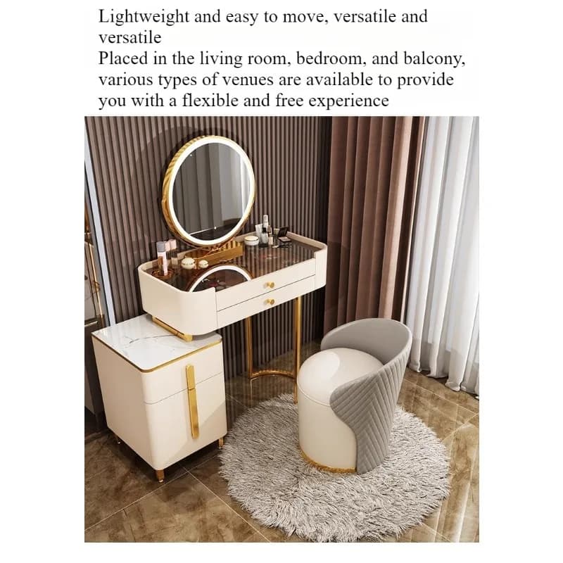 Tabouret de coiffeuse de luxe pour chambre à coucher, chaise de maquillage tendance, chaise de coiff