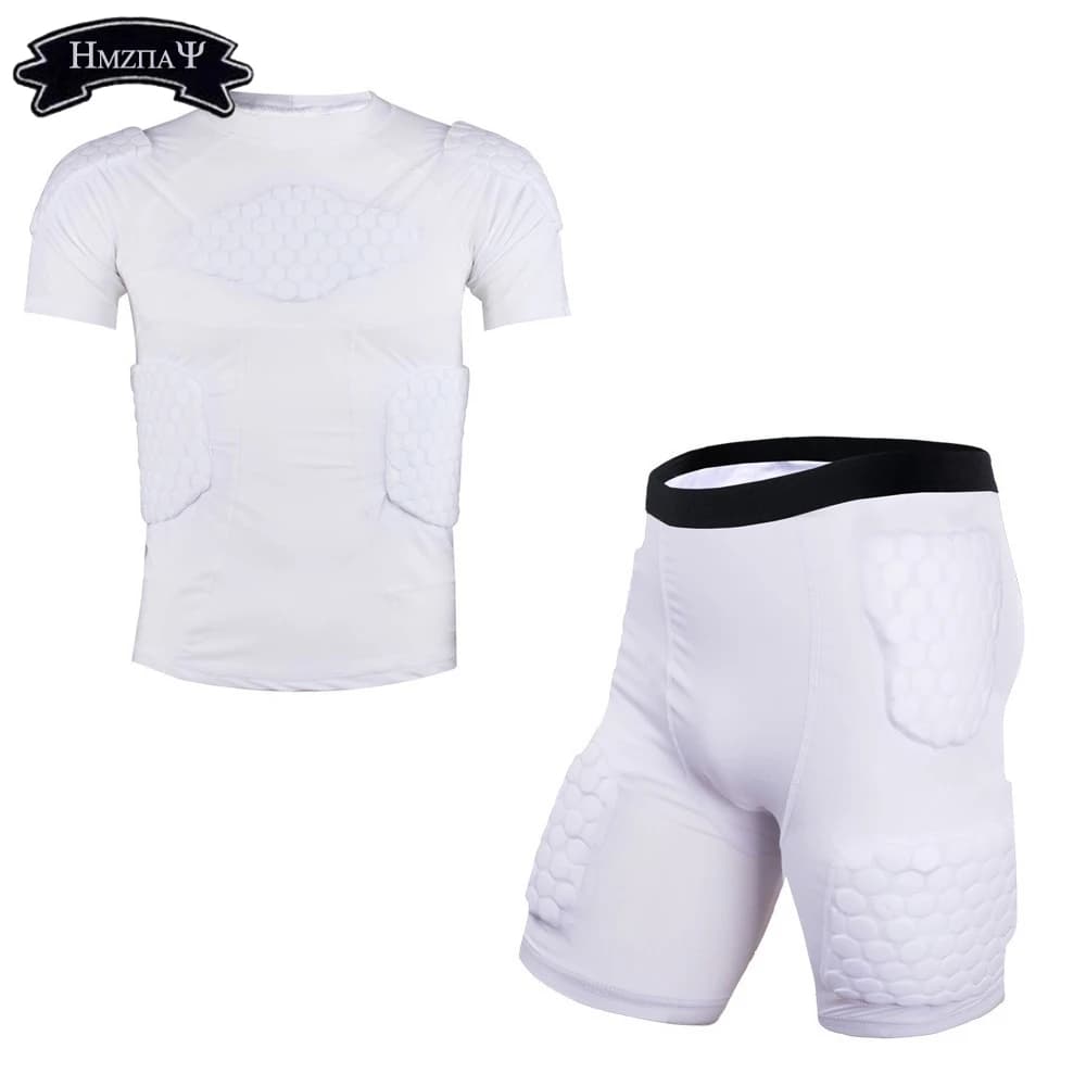 T-shirt et short de sport en accent d'abeille, équipement de protection anti-collision trempé, footb