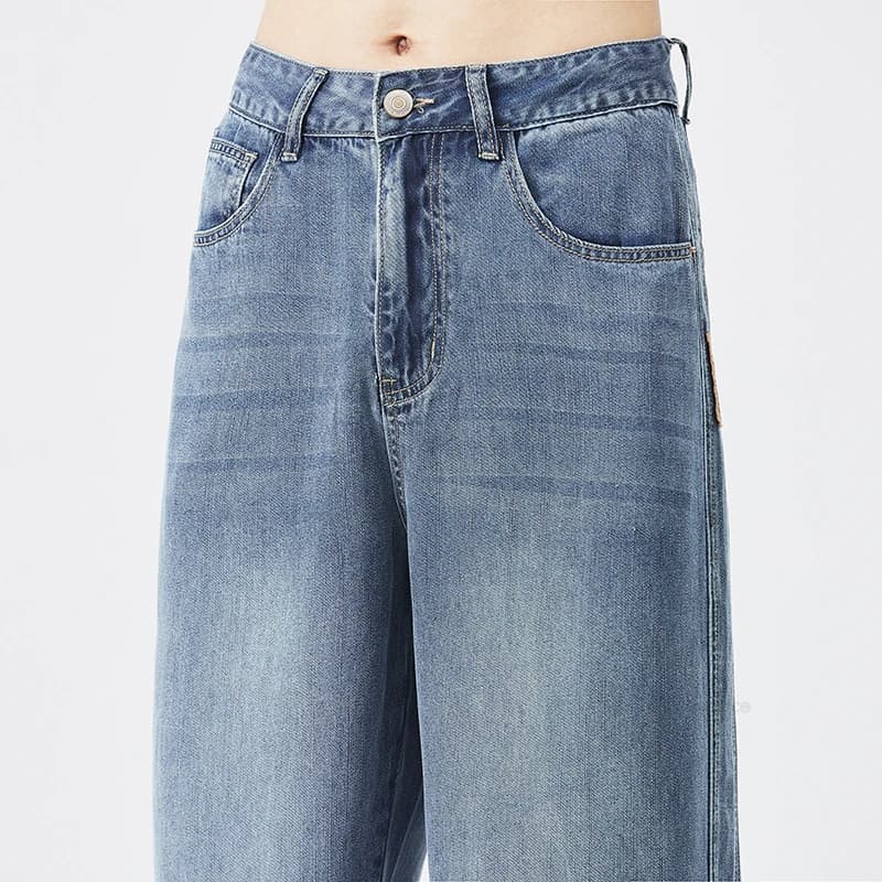 Jean de Haute Qualité en Tissu Lyocell pour Homme, Pantalon Large, Doux, Taille artificiel astique, 