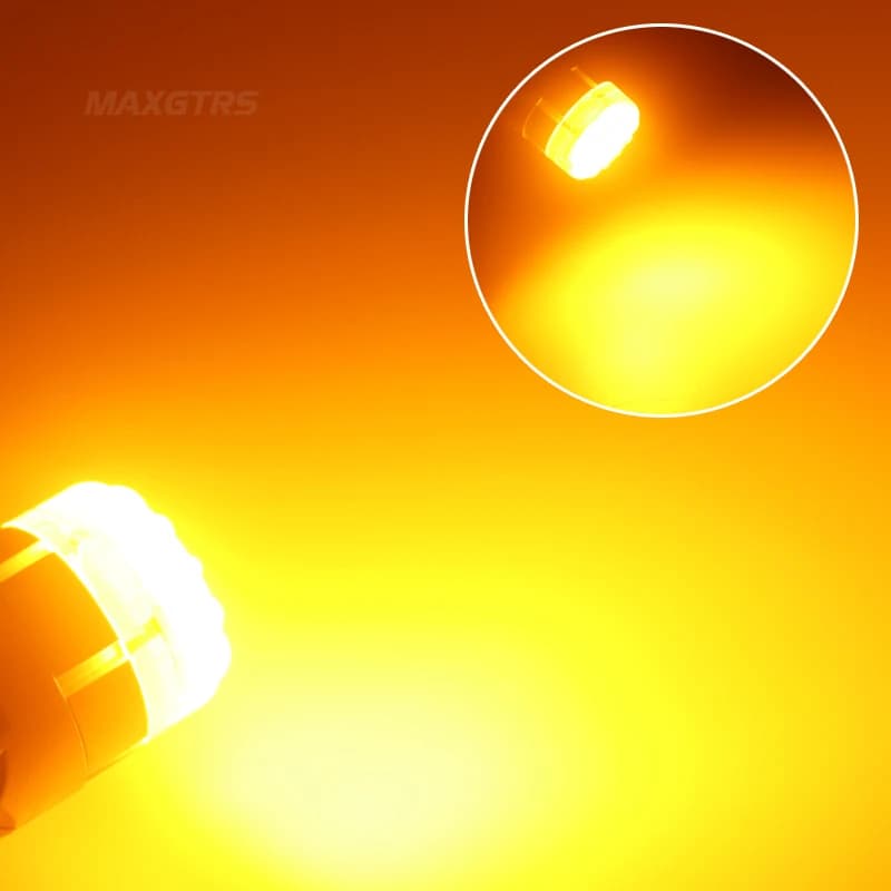 2 pièces PY21W LED Canbus BAU15S sans erreur LED sans Hyper Flash ambre jaune 7507 1156 LED ampoules