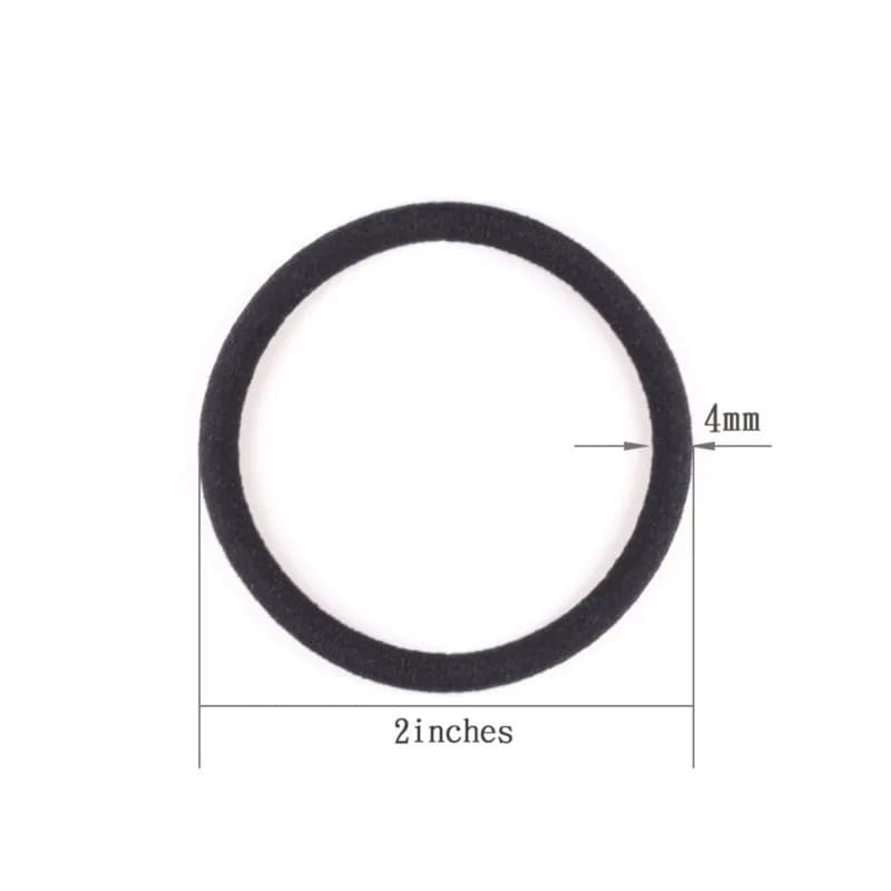 10/30/50pcs 4MM noir élastique pour queue de cheval bandes de cheveux élastiques chouchous pour femm