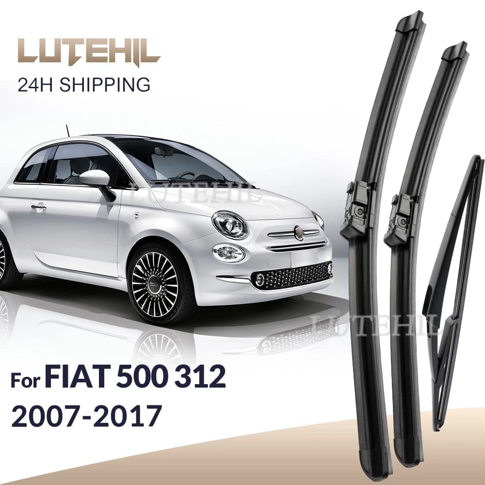 Pour FIAT 500 312 2007-2017 2008 2009 2010 2011 balais d'essuie-glace avant et arrière brosses de fe