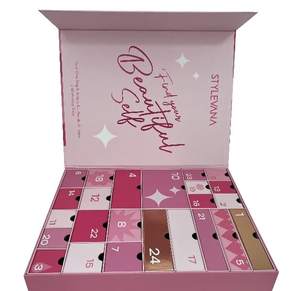 personnalisé. personnalisé. Boîte de calendrier de l'Avent personnalisée Boîte à bijoux de calendrie
