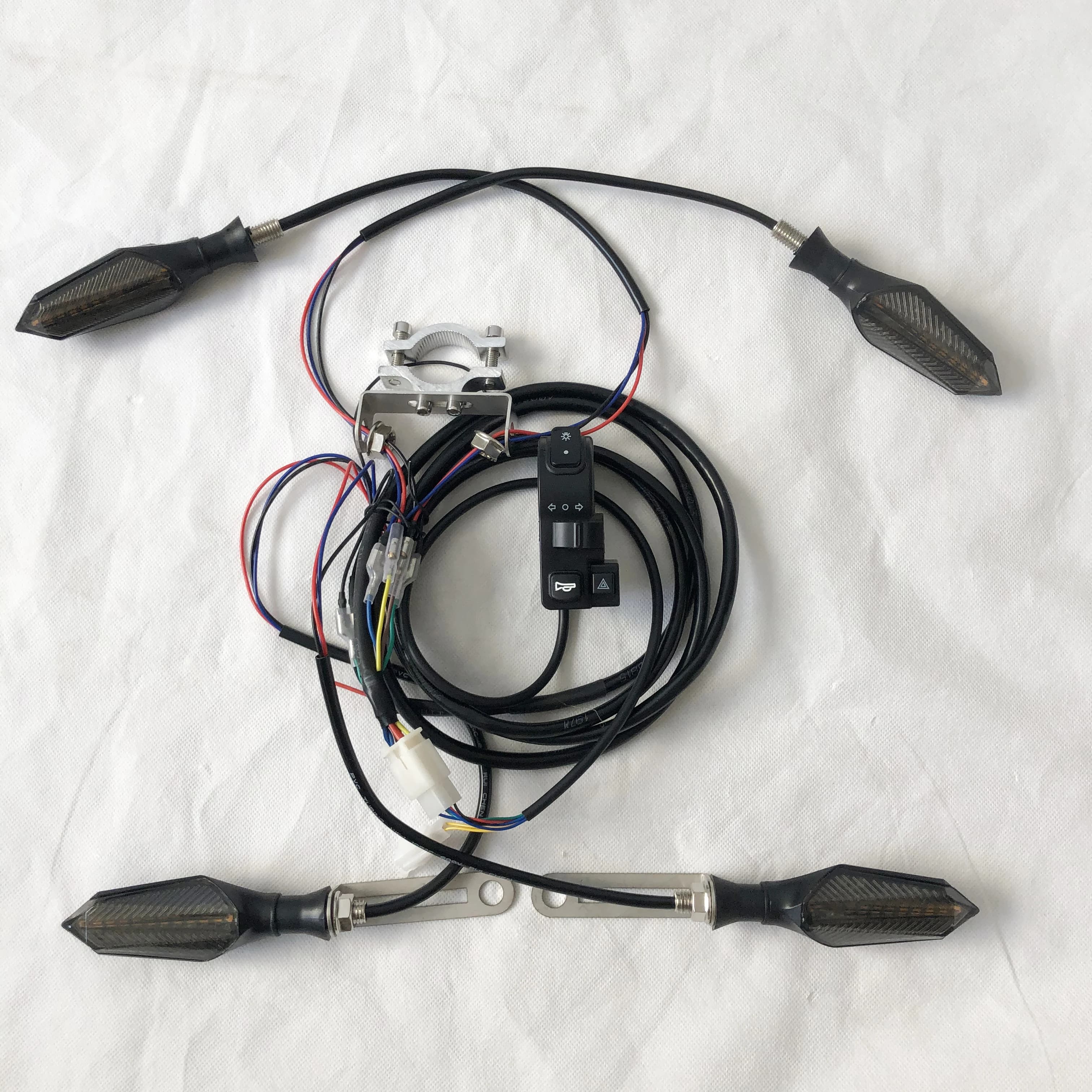 Clignotant LED 48v 60v pour vélo et Scooter électrique, clignotant étanche pour moto, clignotant pou