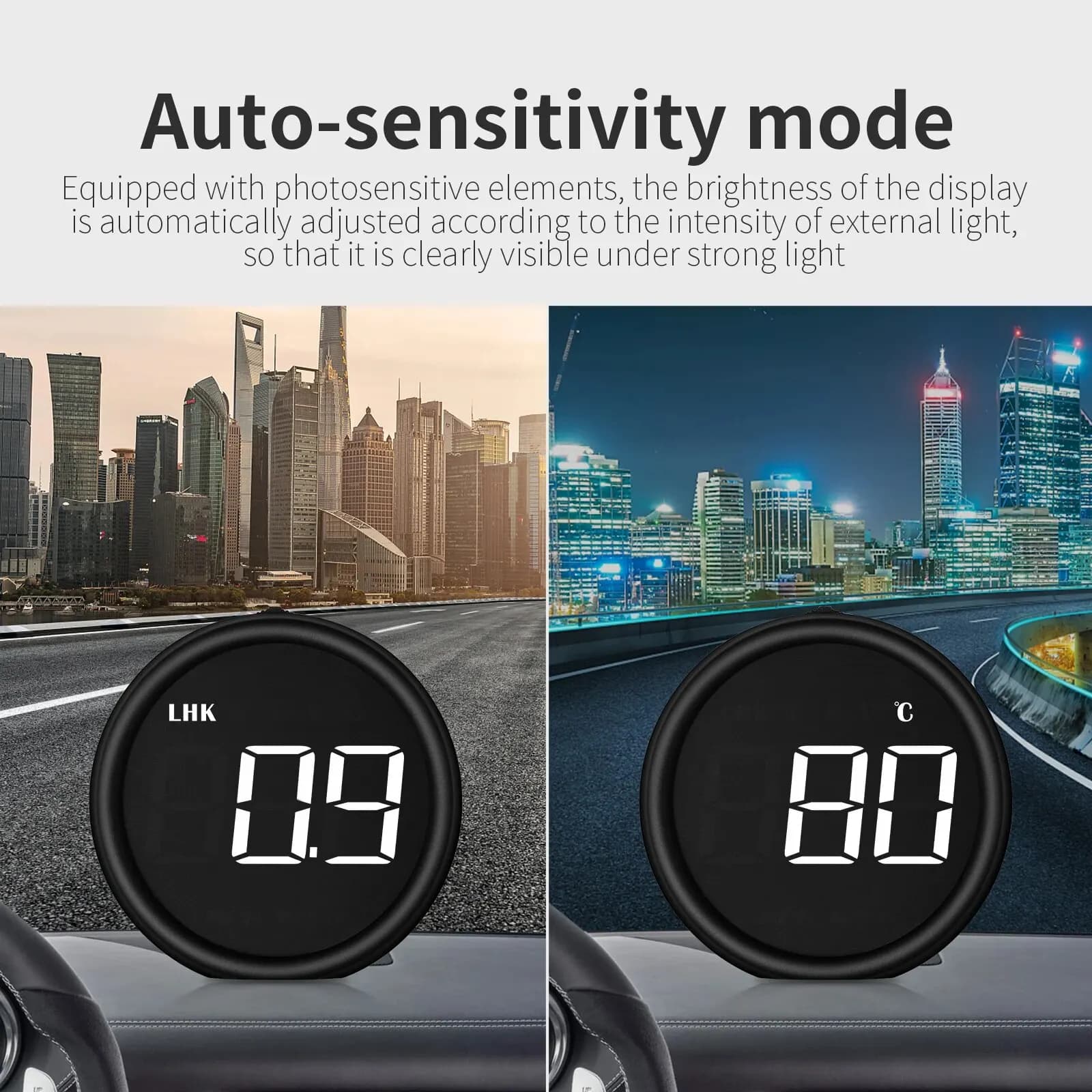 AD B1 affichage tête haute OBD2 HUD compteur de vitesse projecteur de voiture alarme EOBD consommati