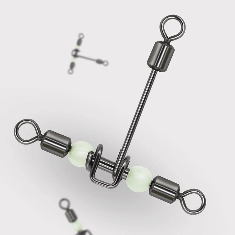 DNDYUJU 10 pièces 3 voies lumineux en forme de T transversale pivotant avec perles perles émerillons