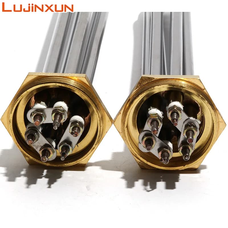 LUJINXUN DN40 47mm BSP élément chauffant à filetage 220V/380V pour réservoir d'eau 3KW/4.5KW/6KW/9KW