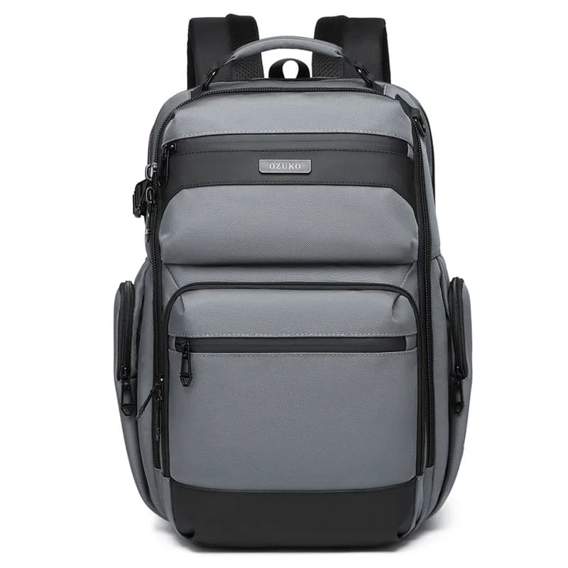 Ozuko – sac à dos étanche multifonctionnel pour hommes, sac à dos pour ordinateur portable 15.617.3 